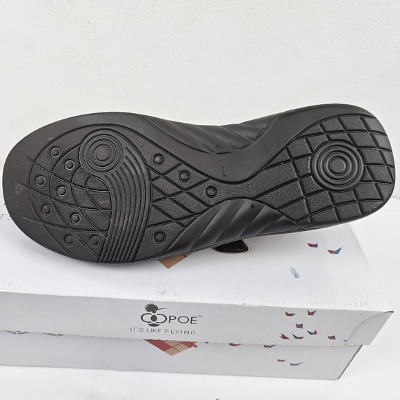 HOOPOE Authentic Leather Brown Men's Shoes Size 11.5 Adjustable Slip On - Picture 8 of 10